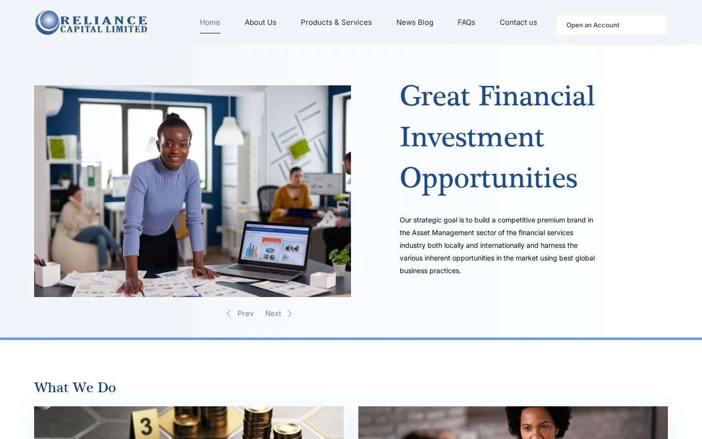 Reliance Capital live website